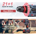 Furadeira Com Chave De Fenda Sem Escovas16.8v - 2 Baterias - Imagem 5